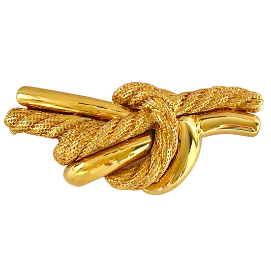 1980s Monet Gold Plated Knot Brooch