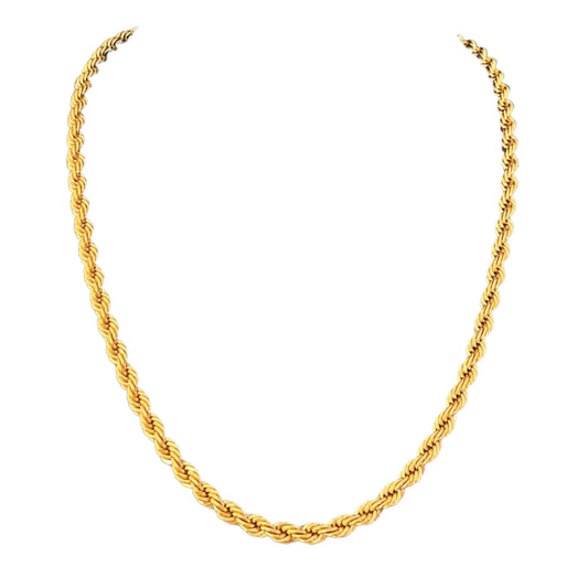 1980s Monet Gold Plated Rope Chain Necklace