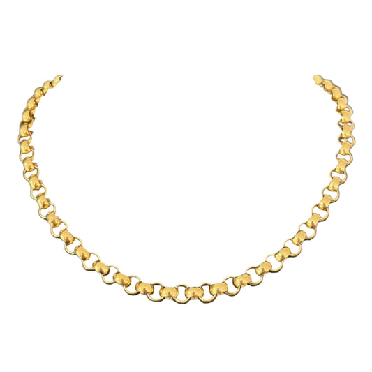 1980s Monet Gold Plated Thick Rolo Chain Necklace